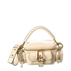 Chloé Marcie Small Leather Shoulder Bag, Beige